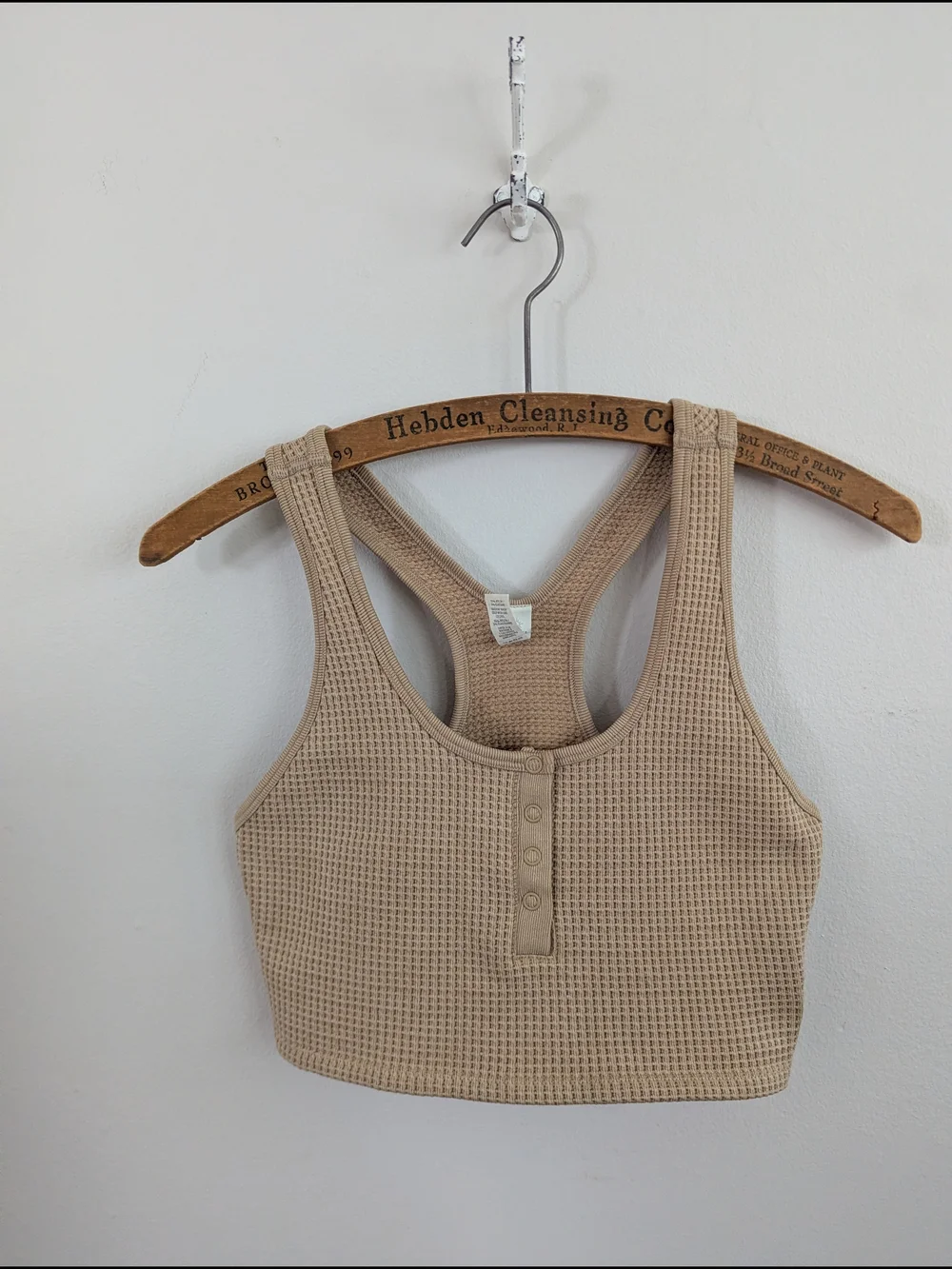 Aerie Offline Waffle Knit Tank Sports Bra/ Racerback Crop Top